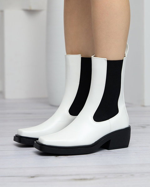 Белые женские сапоги Darran