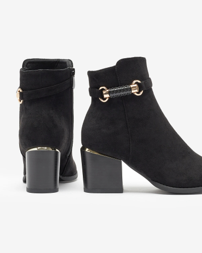 Royalfashion Черные женские утепленные пост лодыжки сапоги