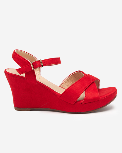 Raudonos moteriškos basutės ant Deklio posto - Avalynė