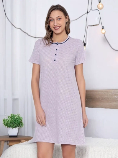 Royalfashion Женская ночная сорочка в горошек