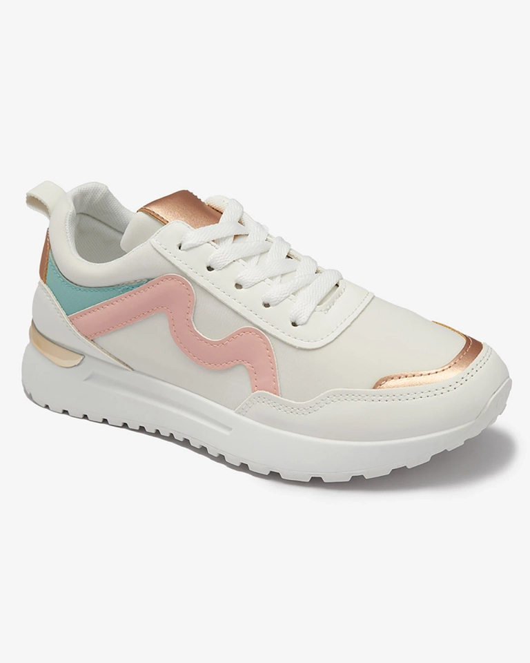 Белая женская спортивная обувь с разноцветными вставками Kiari - Обувь