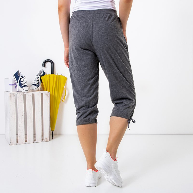 Серые женские бриджи PLUS SIZE