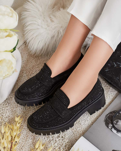 Royalfashion Женские мокасины с цирконами Epolls