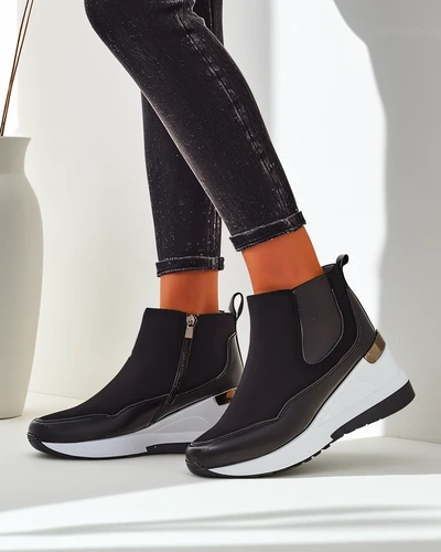 Royalfashion Moteriški ankle batai paslėptu wedžu Zafico