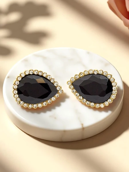 Royalfashion Женские клипсы с кристаллами и фианитами