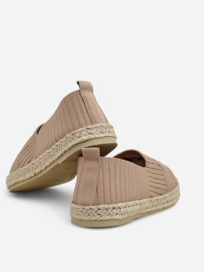 Женские эспадрильи Callisto светло-коричневые на плоской подошве из эко-кожи