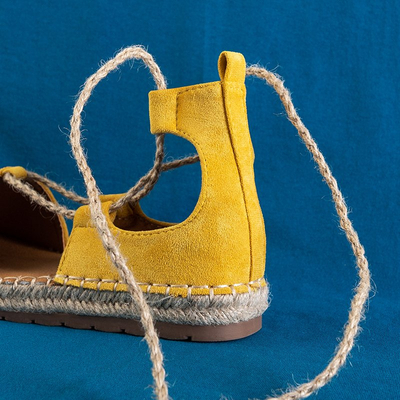 Geltonos moteriškos espadrilės Lasoria - Avalynė