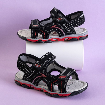 Juodi berniukų „Abbu Velcro“ sandalai - Avalynė