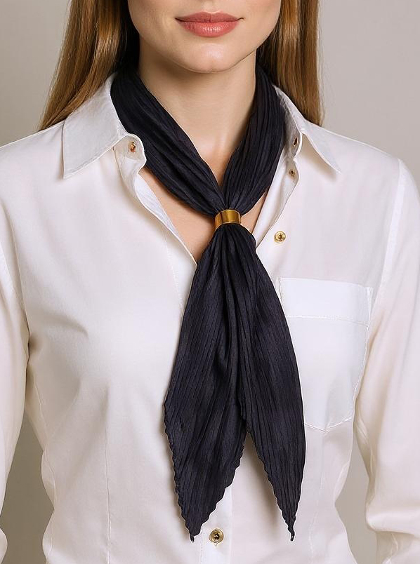 Стильный женский платок Persephone, черный шарф из полиэстера, 69x66 см