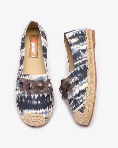 Royalfashion Juodos moteriškos espadrilės su spauda Serffio