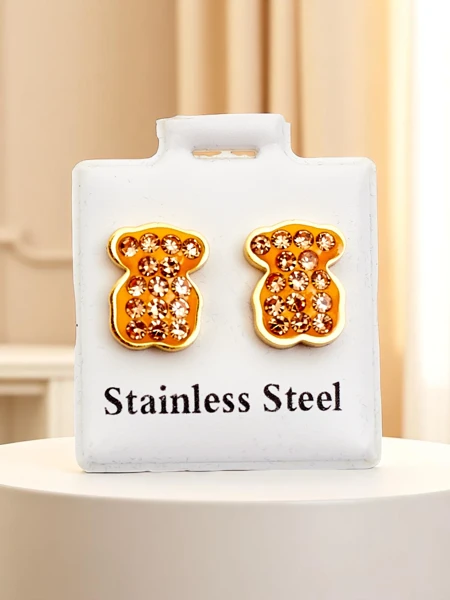 Royalfashion Moteriški auskarai meškučio formos