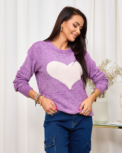 "Royalfashion" moteriškas megztinis "Purple Heart"