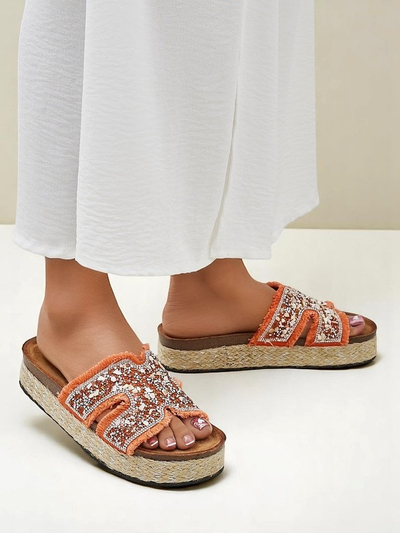 Royalfashion moteriškos šlepetės su Candy Candy papuošimais