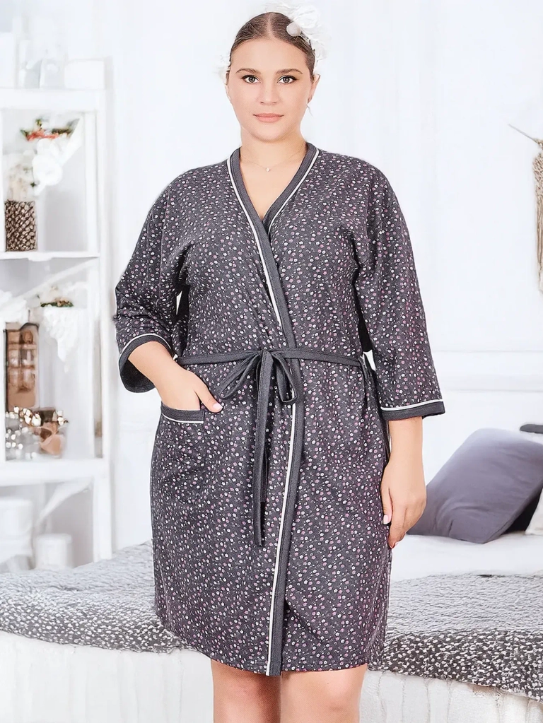 Royalfashion moterų medvilnės naktinė su raštu DIDELIS DYGIS