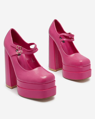 Fuksijos spalvos moteriški aukštakulniai Edisa - Avalynė