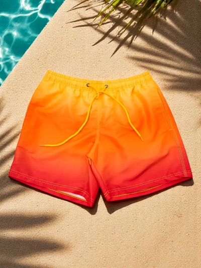 Royalfashion Drippy sportowe shorty ombre z siatką ochronną