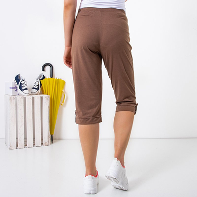 Светло-коричневые женские бриджи