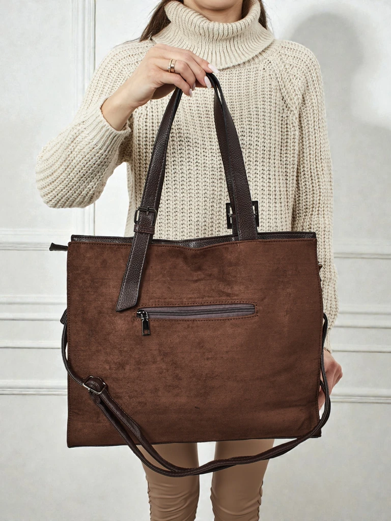 Moteriška pirkinių rankinė Daverna iš eko zomšos