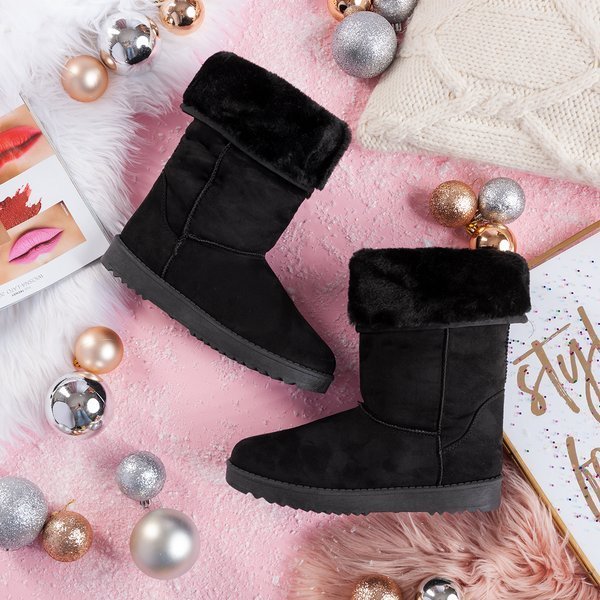 Черные зимние cапогина платформе Issy - Обувь