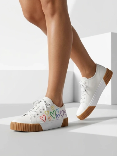 Женские кроссовки Royalfashion с принтом сердца Sercess
