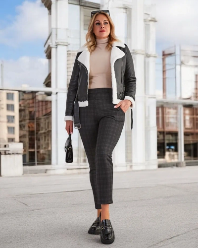 Royalfashion Утепленные женские брюки-теггинсы PLUS SIZE