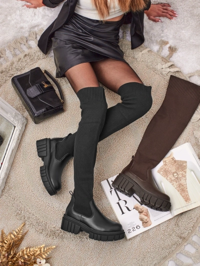 Женские ботфорты без застежки Obsidian Rose