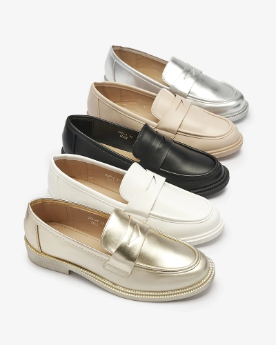 Бежевые женские мокасины из экокожи Zibom- Footwear