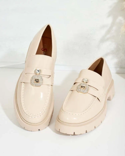Royalfashion Женские лакированные мокасины Bemies