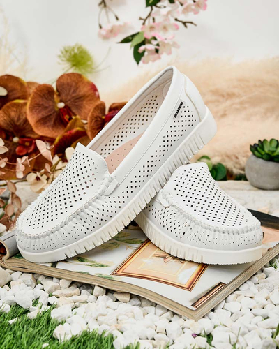 Royalfashion Женские кожаные мокасины Nafis