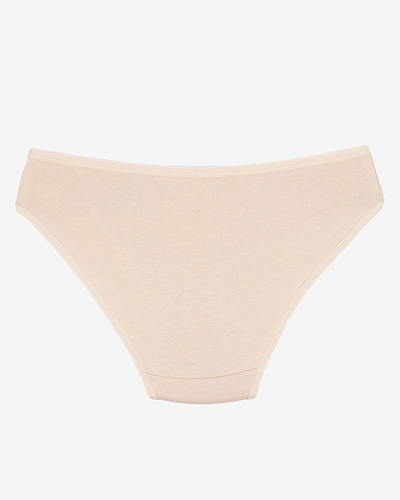 Бежевые хлопковые женские трусы, трусы - Нижнее белье