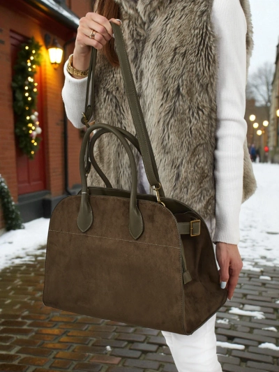 Moteriška pirkinių rankinė Dorelle iš eko zomšos