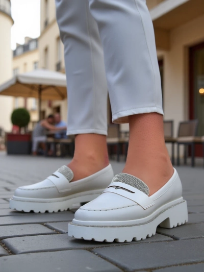 Royalfashion Женские мокасины с стразами Vinness