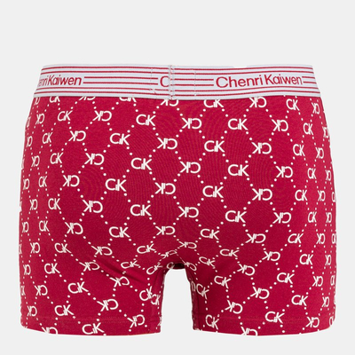 Bordo spalvos raštuotos vyriškos bokserinės kelnaitės - Apatinis trikotažas