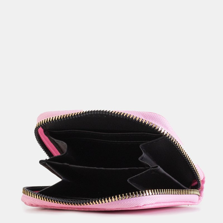 Maža rožinė moteriška brokatinė piniginė - Piniginė