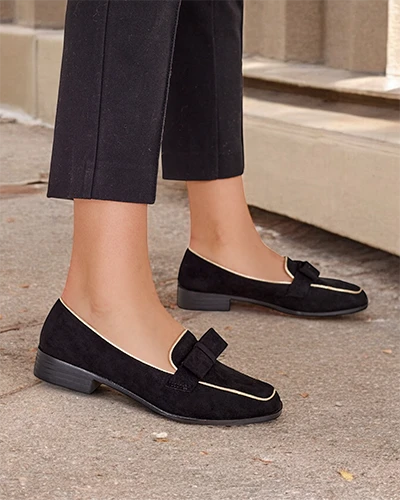 Женские мокасины Royalfashion с бантом Refenni