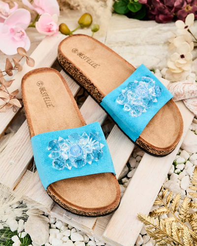 Royalfashion Женские шлепанцы Villo со стразами