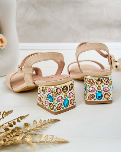 Royalfashion Moteriški sandalai su kristalais Ohvare