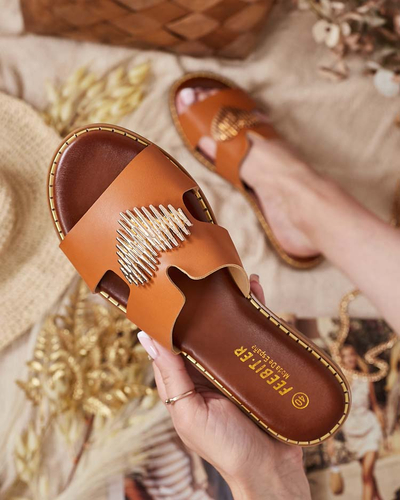 Royalfashion Женские шлепанцы на плоской подошве Ortyca