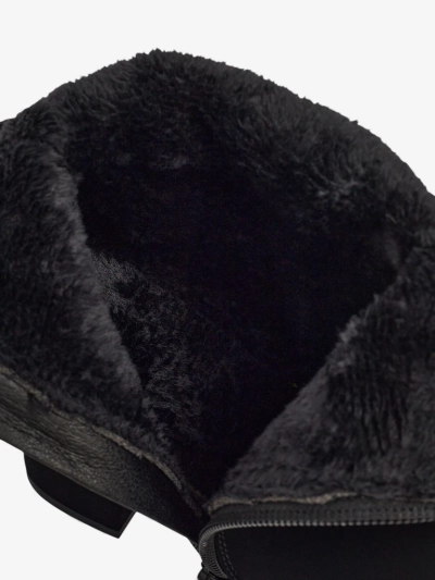 Moteriški aulinukai su eko oda, storu kulnu ir nėriniais Kastrelle