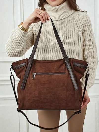 Женская сумка-шоппер Daville из эко-замши