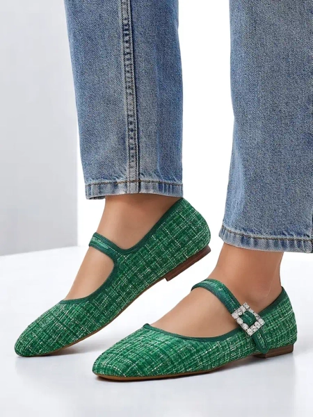 Royalfashion moterų languotais baleto bateliais su sagtimi ir dirželiu Riffos