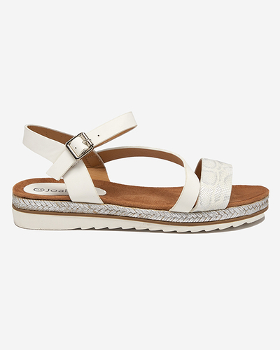 Moteriškos baltos plokščios basutės Pixaf- Footwear