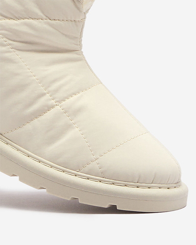 Бежевая женская обувь a'la сноубутсы Amirfu- Footwear