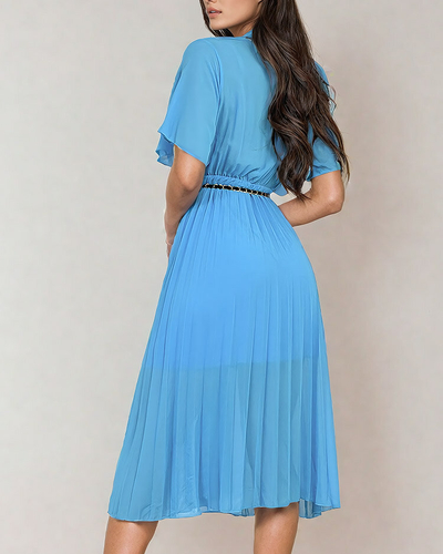 Royalfashion Женское плиссированное платье-миди