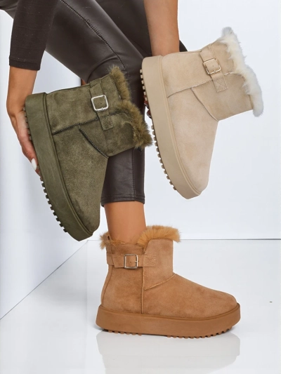 Royalfashion Krótkie buty a'la śniegowce damskie Aurelia Classico - zimowe sztosy!