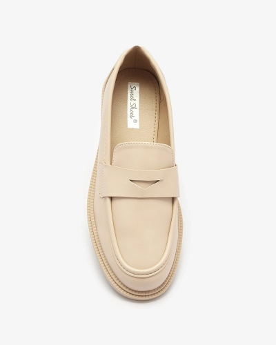 Бежевые женские мокасины из экокожи Zibom- Footwear