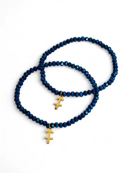 Royalfashion Dwie Bransoletki damskie z zawieszką kotwicy