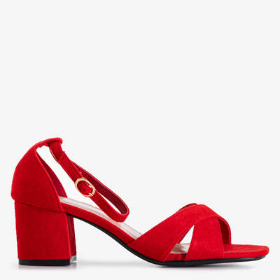 Raudoni moteriški sandalai žema pakulne Paleri - Avalynė
