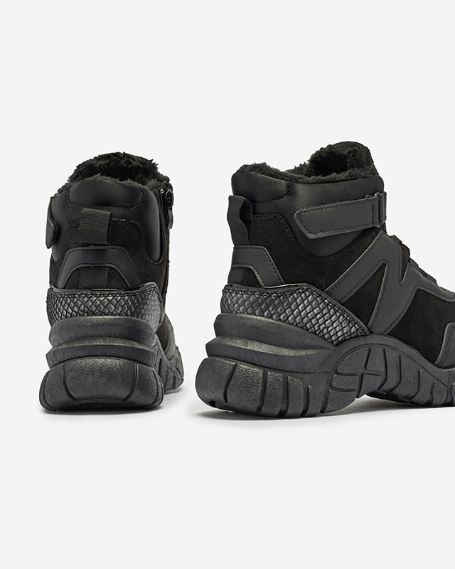 Черные женские утепленные сапоги-снежки Okraja - Обувь