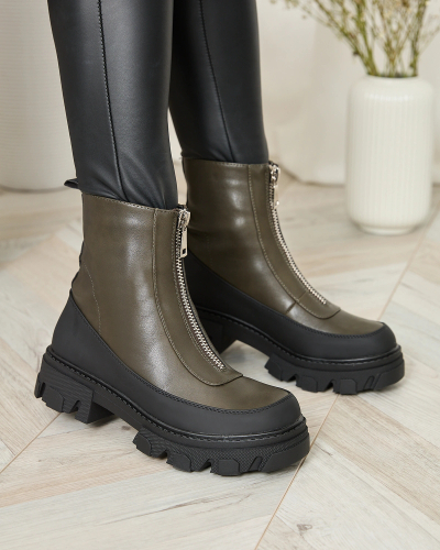 Royalfashion Moteriški chaki spalvos batai Opialla